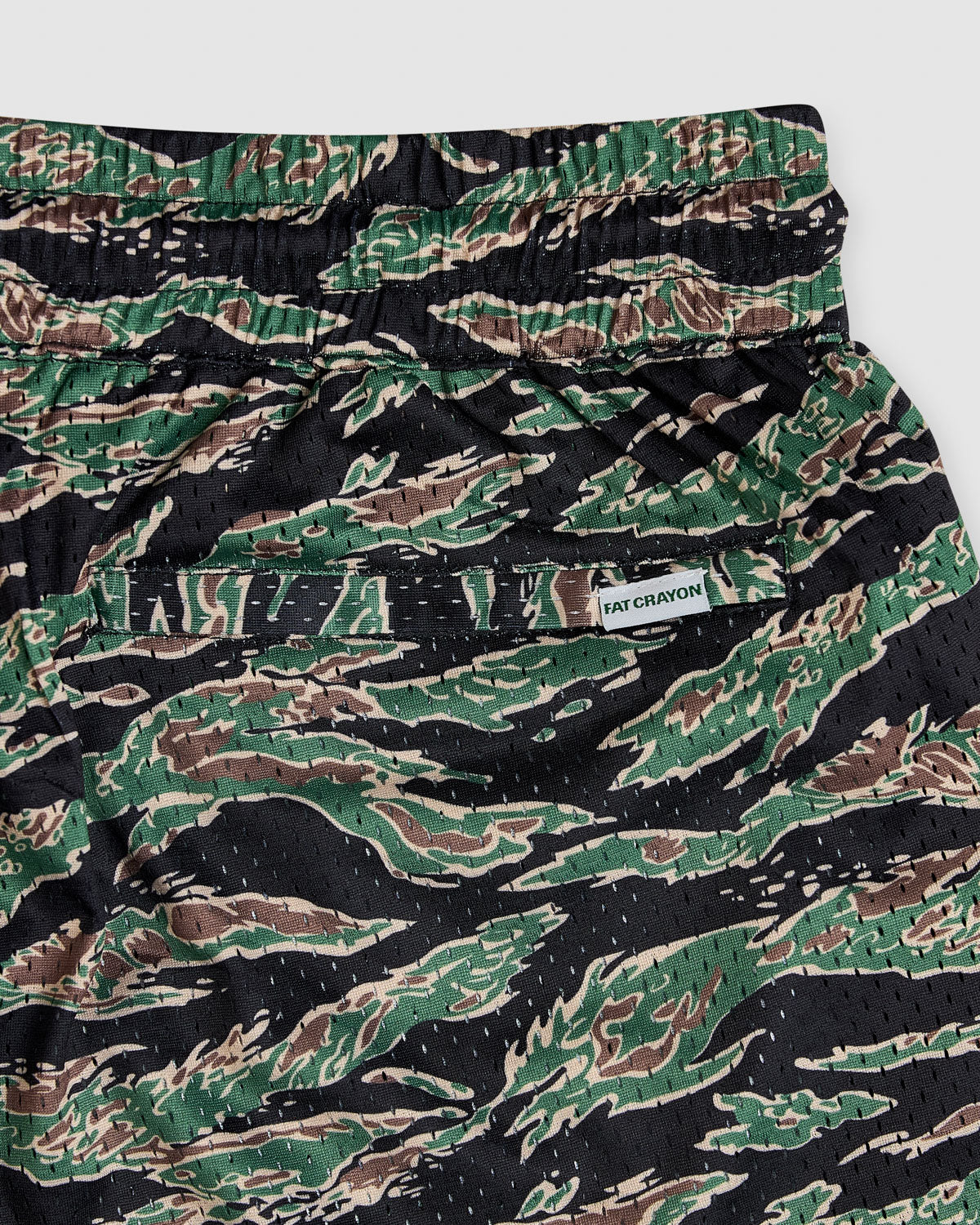 Script Logo Mesh Short (Tiger Camo/ White)