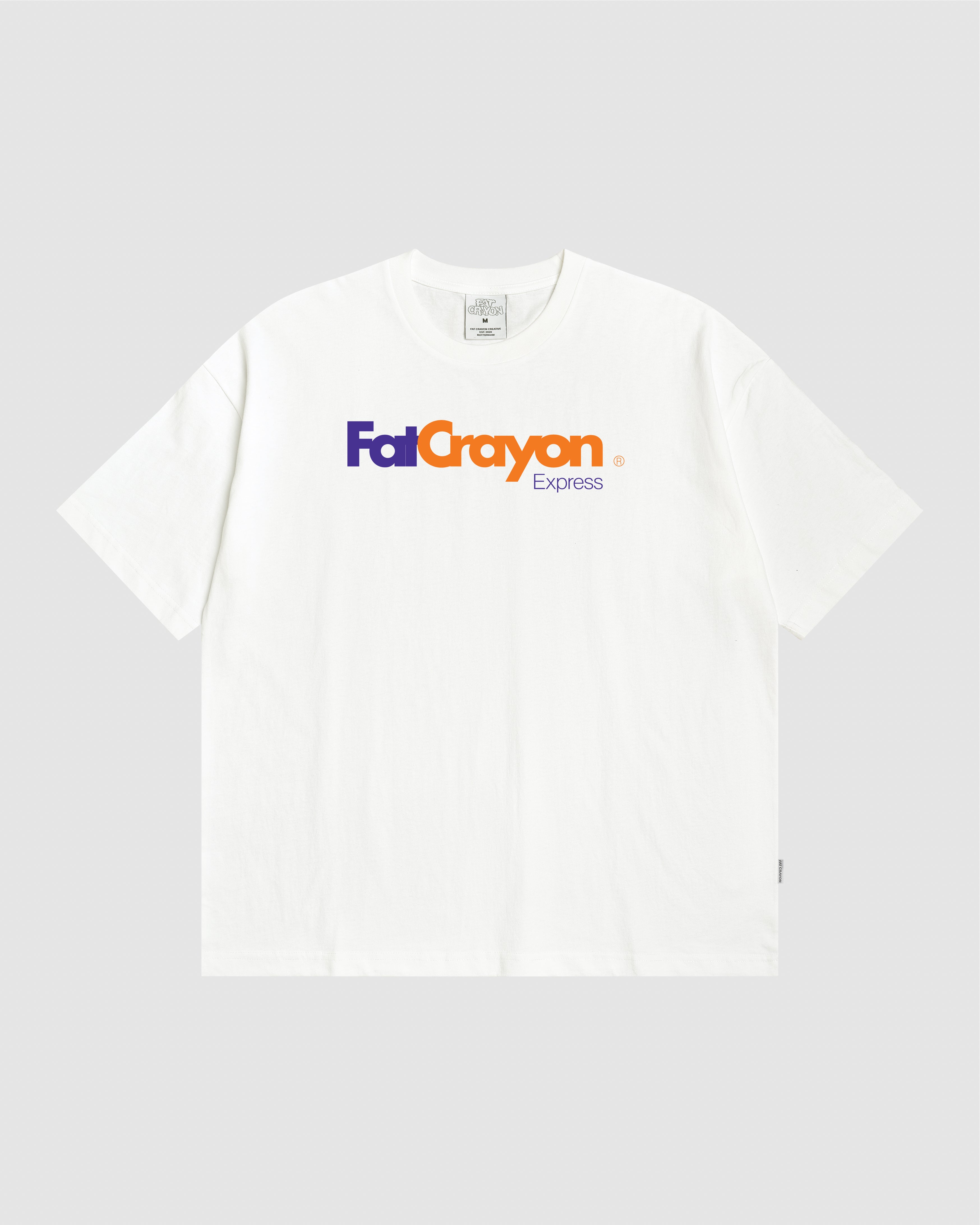 FatCrayon Express Tee ( Rice White/ Multicolor)