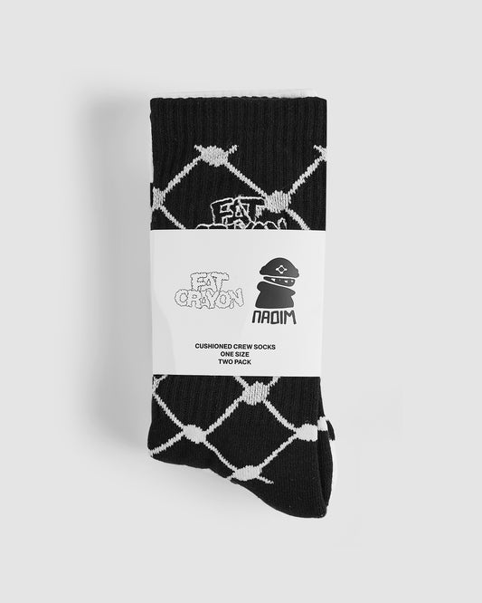 DONATION | Fat Crayon x Nadim FREE PALESTINE 2-pack Crew Socks