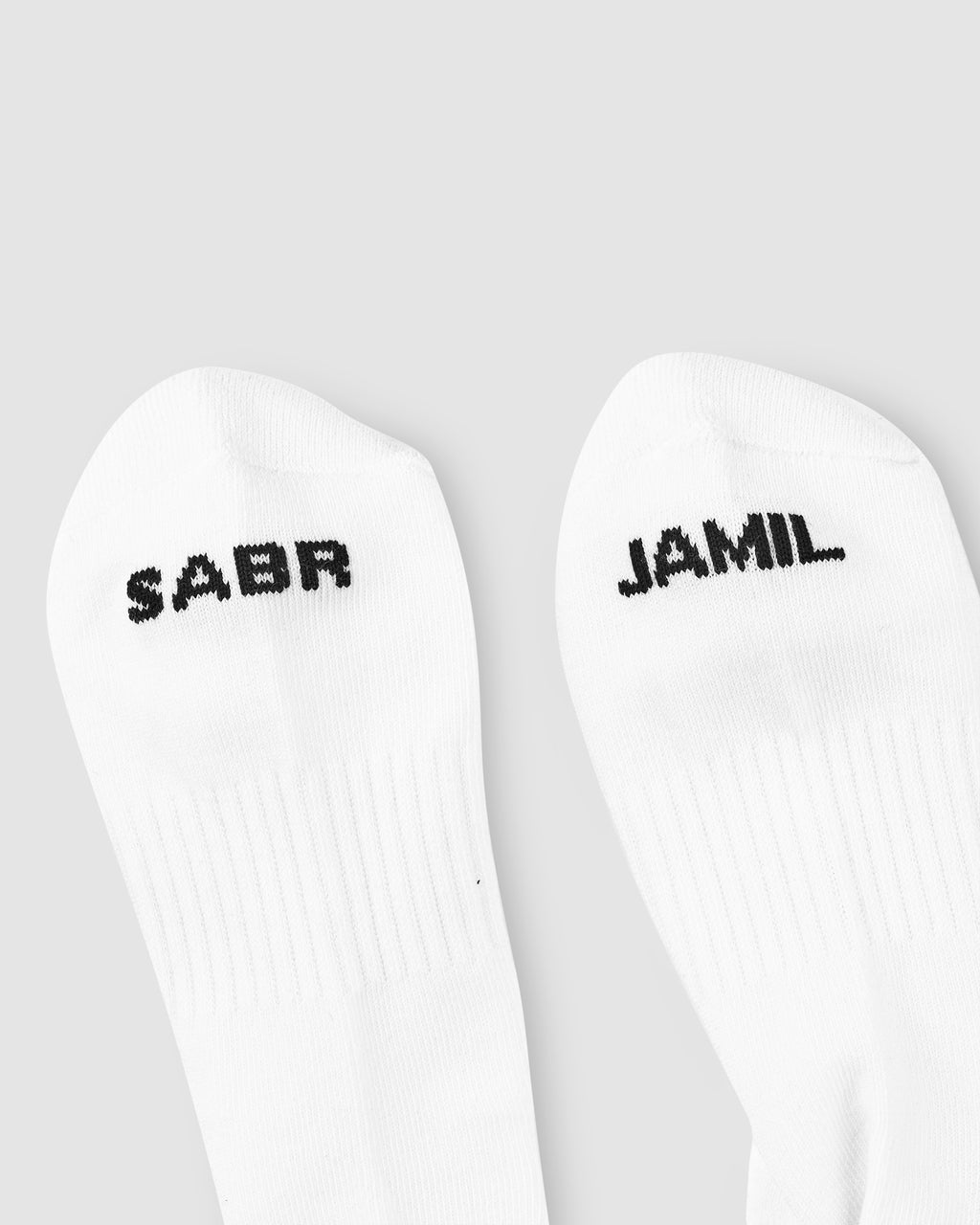 Sabr Jamil Cushioned Crew Socks 2-Pack (White/Black)