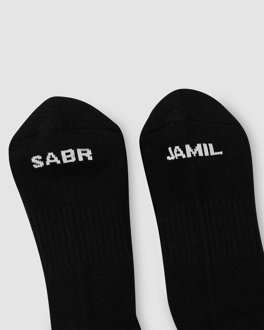 Sabr Jamil Cushioned Crew Socks 2-Pack (White/Black)