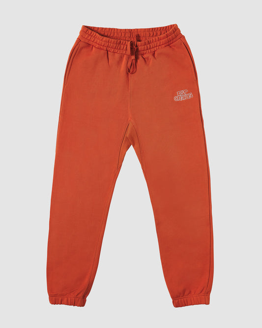 Cloud Logo Sweatpants (Burnt Orange/ White)