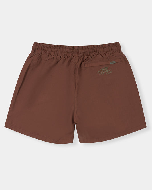 Mosaic Trackshort (Forest Brown/ Moss Green)