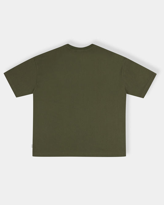 Cloud Logo Tee (Moss Green/ White)