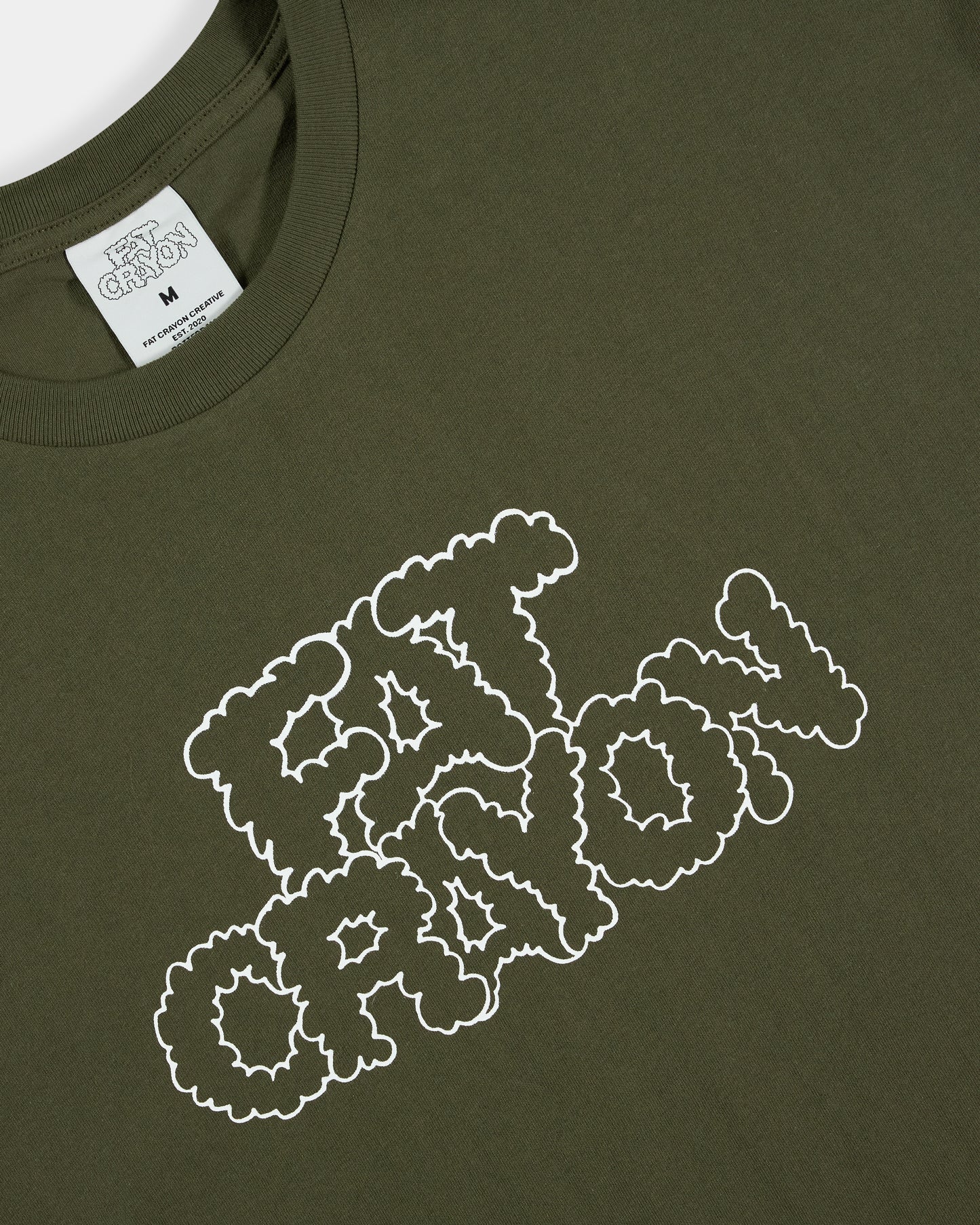 Cloud Logo Tee (Moss Green/ White)